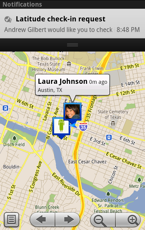 Demandez à vos amis de faire un check-in !